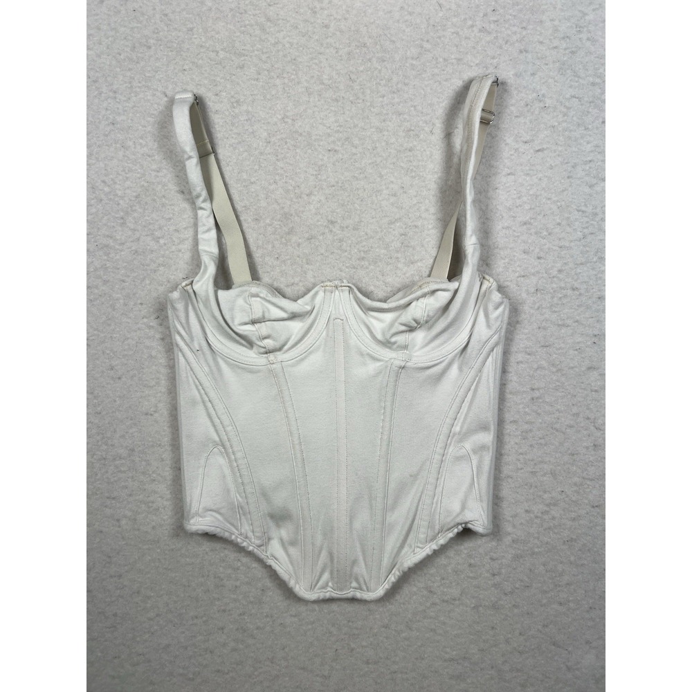 SKIMS Black 100% Cotton‎ Underwire Corset Top XXS